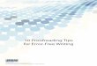 10 Proofreading Tips for Error-Free · PDF file10 Proofreading Tips for Error-Free Writing The modern administrative assistant is expected to produce documents, dictations and marketing