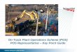 On-Track Plant Operations Scheme (POS) POS Representative ... · POS Representatives must consider the following when planning work with OTP: • Description of work to be undertaken