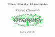The Daily Disciple A word from Pastor Joel… Dear Church, Have you ever felt that your prayer life was lacking? Do you want to grow in prayer and are not sure where to start? This