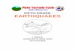 FIFTH GRADE EARTHQUAKES - msnucleus.org · OVERVIEW OF FIFTH GRADE VOLCANOES WEEK 1. PRE: Exploring the rocks produced by volcanoes. ... A fault is a broken surface within the Earth’s
