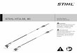 STIHL HTA 65, 85 Owners Instruction Manual · STIHL HTA 65, 85 WARNING Read Instruction Manual thoroughly before use and follow all safety precautions – improper use can cause serious