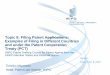 Topic 8: Filing Patent Applications: Structure of the ... · Examples of Filing in Different Countries and under the Patent Cooperation Treaty (PCT) WIPO Patent Drafting Course for
