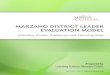 MARZANO DISTRICT LEADER EVALUATION MODEL · to them for increasing student achievement” (p. 147). The study found that district leadership, school leader-ship, teacher actions,