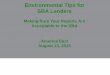 Environmental Tips for SBA Lenders - americaeast.netamericaeast.net/.../08/...15-America-East-SBA-Presentation-Final.pdf · Environmental Tips for SBA Lenders Making Sure Your Reports