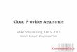 Cloud Provider Assurance - bcs.org · – COBIT – ISO/IEC 27001-27005 ... ISO 2700x COBIT ITIL TOGAF Other Custom Frameworks None Governance Frameworks and Security Standards Used