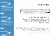 DTR100 Setting-up guide · OTE DTR100 Setting-up Guide 4bs-tz000009-e Rev. 01 DTR100 VHF Transceiver for ATC applications OTE S.p.A.- Via E. Barsanti 8, 50127 – Firenze, Italy