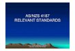 AS/NZS 4187 RELEVANT STANDARDS - SRACA QLD · AS/NZS 4187 RELEVANT STANDARDS. Relevant Standards ... Annex A. General requirements ... terms Amd1 to FDIS 2013 and definitions and