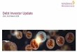 Debt Investor Update - astrazeneca.com · roxadustat ZS-9. Regulatory submission. COPD - 2019 COPD - H2 2018. Key Phase III data readouts. COPD - H2 2018 COPD - H1 2018. PT010