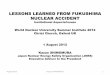 LESSONS LEARNED FROM FUKUSHIMA NUCLEAR ACCIDENT … Kazu Shimomura... · LESSONS LEARNED FROM FUKUSHIMA NUCLEAR ACCIDENT Institutional Aspects/Issues World Nuclear University Summer