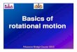 Basics of rotational motion - Karkea.kar.nic.in/vikasana/bridge/physics/chap_09_ppt.pdf · A rigid body may have translatory or rotational or both kinds of motion. In the translatory