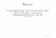 Handbook of modules for the study course Agribusiness… · Handbook of modules for the study course Agribusiness, B.A. April 2017 . Version April 2017 The most important details