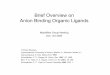 Brief Overview on Anion Binding Organic Ligands · Brief Overview on Anion Binding Organic Ligands MacMillan Group Meeting Dec. 3rd 2008-Primary Reviews-Supramolecular Chemistry of