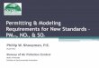 Permitting & Modeling requirements for new standards … · Permitting & Modeling Requirements for New Standards – PM 2.5, NO 2, & SO 2 Phillip W. Shoopman, P.E. ... 0.053 ppm (100