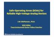 Safe Operating Areas (SOAs) for High Voltage Analog … · Safe‐Operating Areas (SOAs) for Reliable High‐Voltage Analog Devices J.W. McPherson , Ph.D. IEEE Fellow Texas Instruments