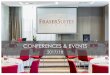 CONFERENCES & EVENTS - Fraser Suites Perth · private alfresco events. All of our healthy & delicious menus have been designed by renowned celebrity chef, Pete Evans, the official