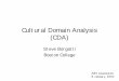Cultural Domain Analysis - Analytic Tech · Topics • Overview of CDA – Theory – Data collection – Analysis – Applications • Software Demonstration – Anthropac – UCINET/NetDraw