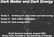 Dark Matter and Dark Energy · Dark Matter and Dark Energy ... -- Virginia Wolf A Room of Ones Own What is the nature of dark energy. ... Ω=0.25 Dark Energy 