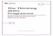 The Thinking Skills Programme - … · Programme, Enhanced Thinking Skills and Think First. The Reasoning and Rehabilitation (R&R) Programme had also been implemented in custody and