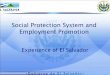 Social Protection System and Employment Promotion · FISDL/INSAFORP/MTPS. Social Investment Fund for Local Development- FISDL. Temporary Income Support Program. Objective: temporary
