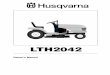 OM, LTH 2042 C, 954571953, 2004-03, Ride Mower · tractor. WARNING: Tow only the attachments that are rec om mend ed by and com-ply with spec i ﬁ ca tions of the man u - fac tur
