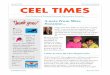 CEEL Times January 2018 · January 2018 By Suzanne Bruening A note from Miss Suzanne… CEEL Session III Class Registration smb45@scasd.org (814) 357-5479 CEEL TIMES ~Corl Street