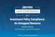Investment Policy Compliance: An Untapped Resourced1pvbs8relied5.cloudfront.net/resources/user-conference/2017/... · Investment Policy Compliance: An Untapped Resource Bradley Shrum