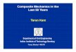 Composite Mechanics in the Last 50 Years - IIT Bombay · Composite Mechanics in the Last 50 Years Tarun Kant Indian Institute of Technology Bombay Powai, Mumbai -400 076 ... material
