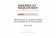 WORLD SQUASH DOUBLES RULES - England Squash DOUBLES RULES The definition of words in italics may be found in Appendix 1. INTRODUCTION Doubles Squash is played in a confined space,