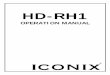 Table of Contents HD-RH1 - BroadcastStore.com HD_RH1_OP manual.pdf · HD-RH1 User Manual Product Description Iconix Video 5 Product Description The HD-RH1 is a professional 3CCD remote