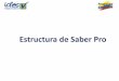 Estructura de Saber Pro - ead.uis.edu.coead.uis.edu.co/empresarial/images/stories/doc/SABER_PRO_2013... · Estructura de los exámenes Los exámenes SABER PRO se estructuran por módulos