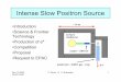 Intense Slow Positron Source - SLAC National Accelerator ... · Intense Slow Positron Source •Introduction •Science & Frontier Technology ... 0 0.05 0.1 0.15 0.2 0.25 0.3 0.35