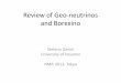 Review of Geo-neutrinos and Borexino · Review of Geo-neutrinos and Borexino Stefano Davini University of Houston NMR-2013, Tokyo