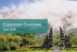 Corporate Overview - coroenergyplc.com · Coro’s aim is to become a mid-tier, SE Asian focused E&P company. 1. USE ITS KEY ADVANTAGES IN RAPIDLY ESTABLISHING A SOUTH EAST ASIAN