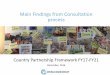 Main Findings from Consultation process - World Bank · Main Findings from Consultation process Country Partnership Framework FY17-FY21 December, 2016. ... CONCYTEC. Lima –Private
