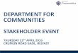 DEPARTMENT FOR COMMUNITIES - Home | Women's … · AGENDA Department for Communities Welcome DfC update Group discussion and feedback