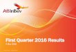 First Quarter 2016 Results - ab-inbev.com · • Elevating the Core: Carnival and Lollapalooza music festival activation driving consumer preference for Skol among target audience