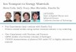 Ion Transport in Energy Materials - EFree · Ion Transport in Energy Materials . Dept. of Applied Physics and ... Fred Yang, Brent Fultz, Chen Li, Reini Boehler, Bianca Haberl, Yongqiang