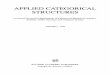 APPLIED CATEGORICAL STRUCTURES - Home - Springer978-94-009-0263-3/1.pdf · APPLIED CATEGORICAL STRUCTURES Vol.4 No.1 ... This issue contains a selected group Qf papers presented 