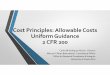 Cost Principles: Allowable Costs Uniform Guidance 2 CFR 200 Costs SAI - Slides1.pdf · Cost Principles: Allowable Costs Uniform Guidance 2 CFR 200 Carlos M Rodríguez Rivera ‐Director
