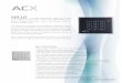 ACX NR10 (EN) - All in one - acxhk.com NR10 (EN) - All in one.pdf · Speciﬁcation Model Number Card Technology Memory Software Time zone control Alarm output Card number E-Lock