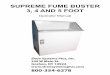 SUPREME FUME BUSTER 3, 4 AND 5 FOOT - Shoe Systems … and Supplies/Fume... · SUPREME FUME BUSTER 3, 4 AND ... • Do not move the fume buster by pulling ... FLOOR MODELS Operator