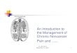An Introduction to the Management of Chronic Noncancer Pain …enniscentre.com/wp-content/uploads/2012/06/Introduction-to-Pain... · An Introduction to the Management of Chronic Noncancer