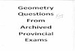 Geometry Questions From Archived Provincial Examsessentialmath.weebly.com/uploads/4/3/0/3/43030573/geo_exam... · 1 Mark 26. Choose the letter that best completes the statement below