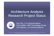 Architecture Analysis Research Project Status - NASA · Architecture Analysis Research Project Status Don Ohi, LDon Ohi, L--3 Communications 3 Communications Chris Walter, WW Technology