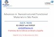 Advances in Nanostructured Functional Materials in São .Advances in Nanostructured Functional Materials