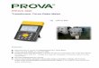 PROVA 1660 Transformer Turns Ratio Meter SHEET-2015.pdf · PROVA 1660 Transformer Turns Ratio Meter CE CAT IV 50V Features: Measurements of 1Φand 3 ΦTransformer/VT/CT Turns Ratio