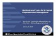 Methods and Tools for External Dependencies Management 1 · Methods and Tools for External Dependencies Management ... (SECIR) Telephone: ... Methods and Tools for External Dependencies