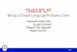 TExES BTLPT Bilingual Target Language Proficiency Test · período de tiempo para pensar y seleccionar su respuesta. Puede ... •Las otras líneas indican la idea básica con cual