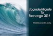 Upgrade/Migrate To Exchange 2016 - NYExUG · Create Exchange 2016 Admin mailbox Configure Mapi over Http and outlook anywhere Configure IIS Redirection for HTTP to HTTPS For Exchange
