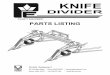 KNIFE - Pickett Equipment · DIVIDER KNIFE PICKETT EQUIPMENT PARTS LISTING FEMA MEMBER 976 East Main Street * Phone: 208-678-0855 *  .com Burley , Idaho 83318 * Fax: 208 